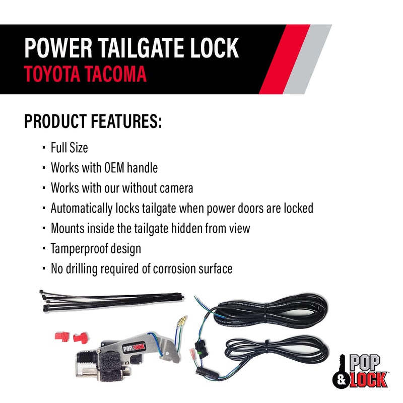 Pop & Lock â€“ Power Tailgate Lock for Toyota Tacoma, Fits Models 2005 to 2015 (PL8521) - Image 3